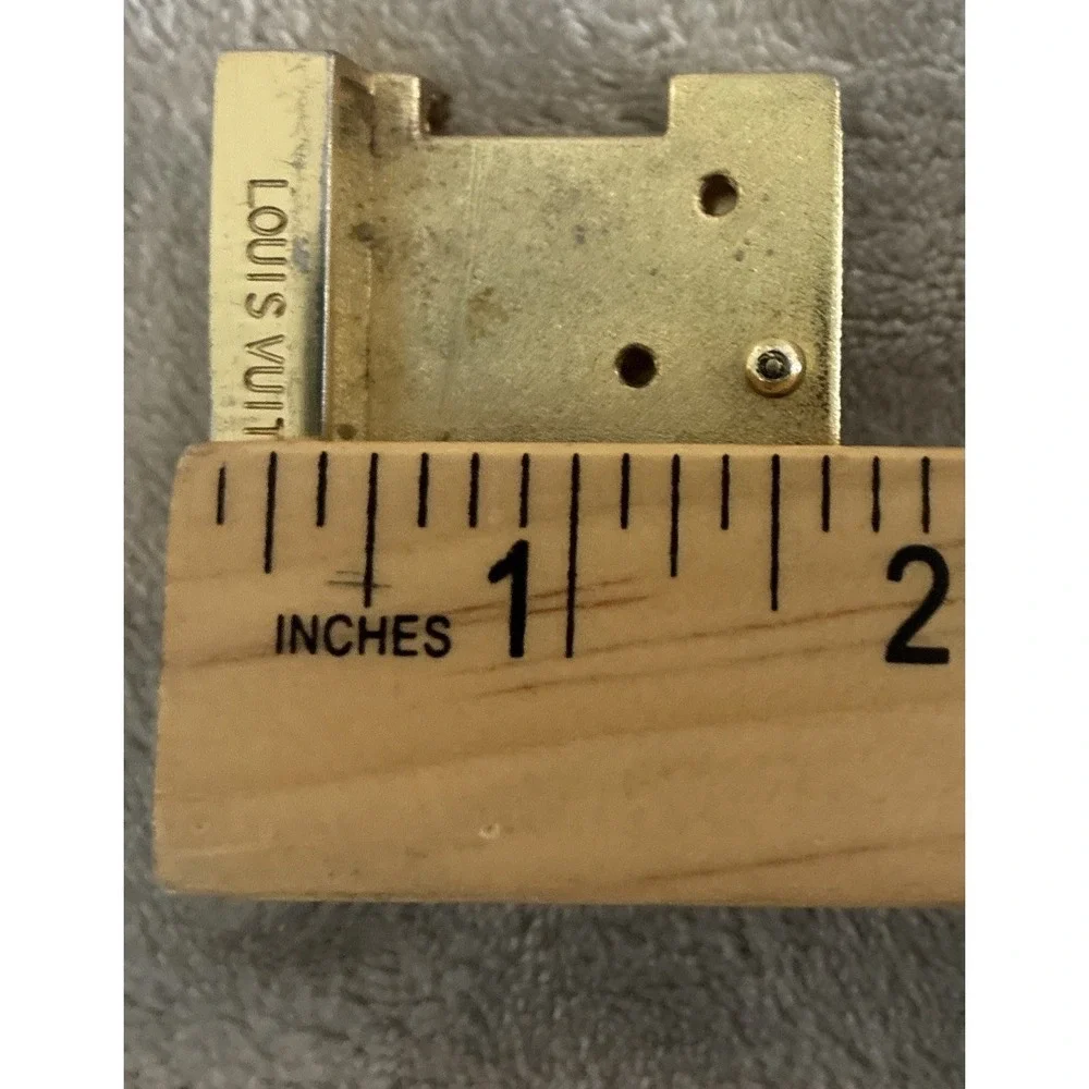 Louis Vuitton Belt Buckle LV Gold Tone 1.5